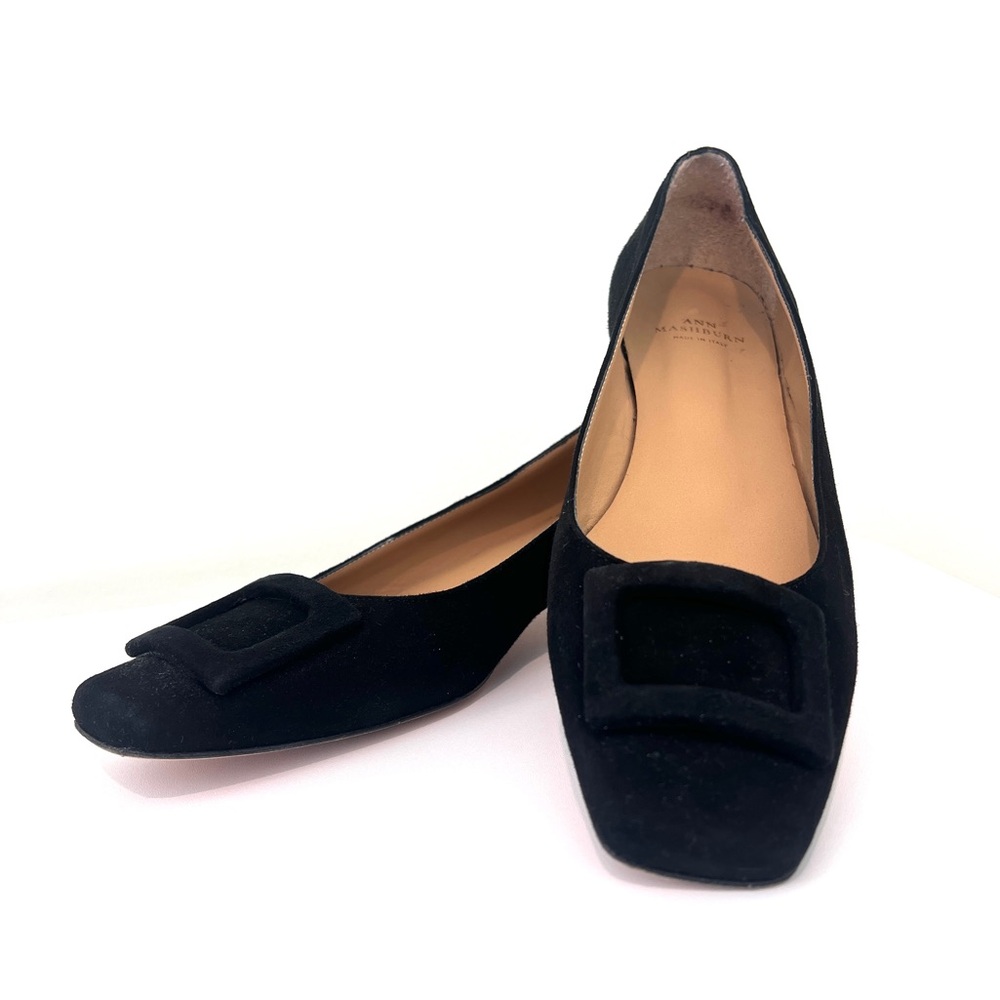 Ann Mashburn Buckle Shoe
-Black Suede
